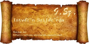István Szilárda névjegykártya
